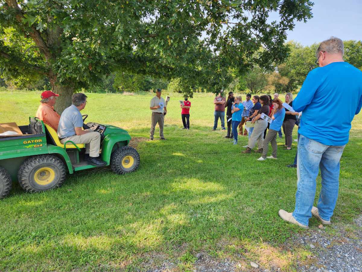 Water professionals learn about efforts to improve soil health and water quality.