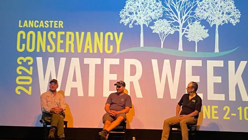 A panel of local experts onstage at a Lancaster Water Week event.