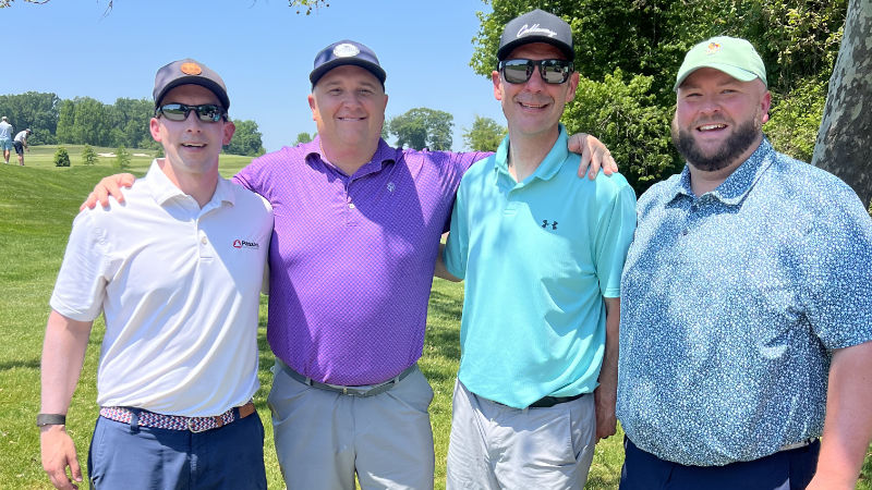 Four golfers at the 2026 "Fore" Fresh Waters Golf Outing.