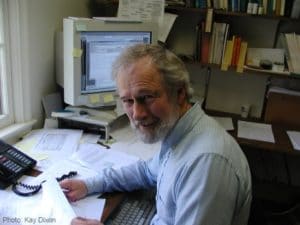 J. Denis Newbold, Ph.D., at his desk