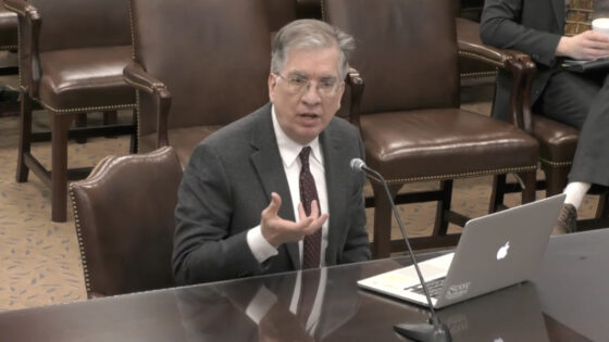 Jackson testifies on stream impairment before PA House Environmental Resources & Natural Protection Committee.