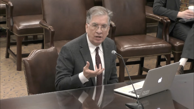 Jackson testifies on stream impairment before PA House Environmental Resources & Natural Protection Committee.