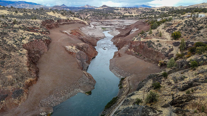 Klamath River after the Iron Gate Dam was removed.