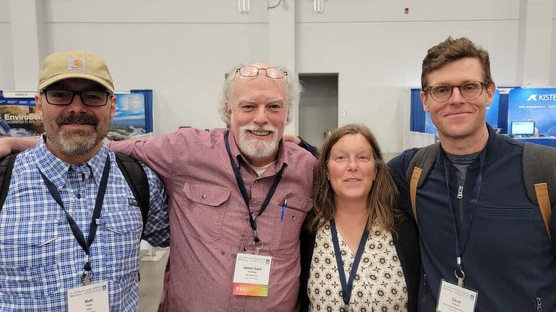 David Bressler and three friends at the national monitoring conference.