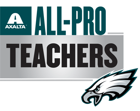 Axalta All-Pro Teachers logo with Philadelphia Eagles logo