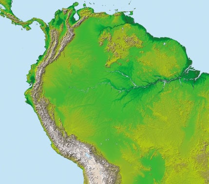 Graphic of the Amazon River basin.