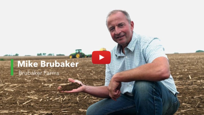 Mike Brubaker in a field at Brubaker Farms.