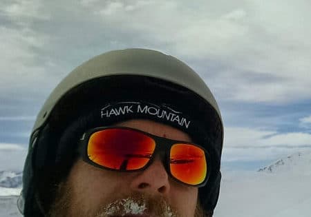 David Kline on a snowy mountain.