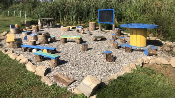 A schoolyard optimized for environmental education.