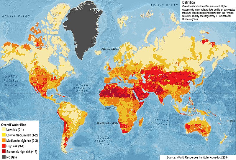 Global water security map