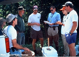 Tom Bott in 2000 with colleagues from the New York City drinking water project.