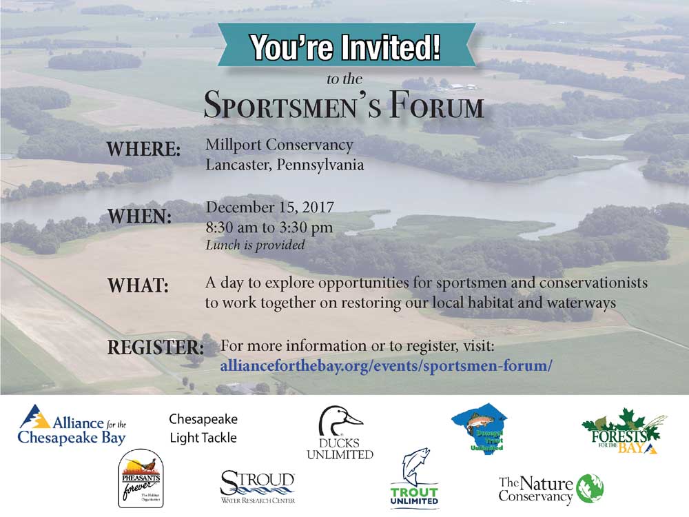 Flyer for the Sportsmen's Forum.