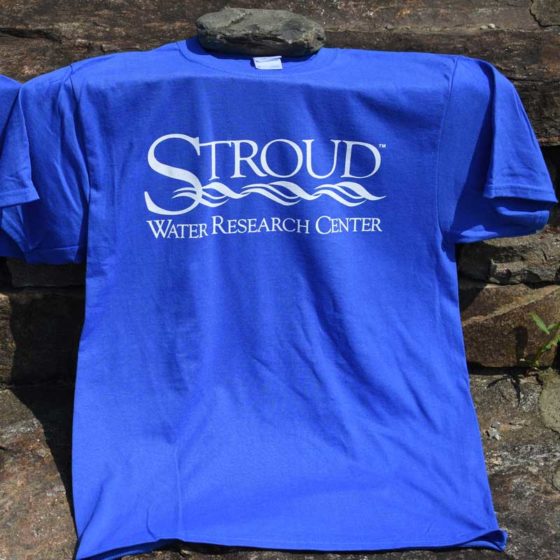 T-shirt front the Stroud Water Research Center logo.