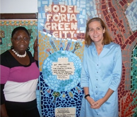 Science educator Theresa Lewis King and math teacher Rebecca Newschaffer.