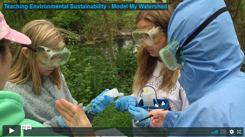 Teaching Environmental Sustainability with Model My Watershed video still.
