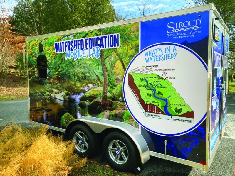 The Watershed Education Mobile Lab acts as a watershed on wheels to bring environmental education to local communities.